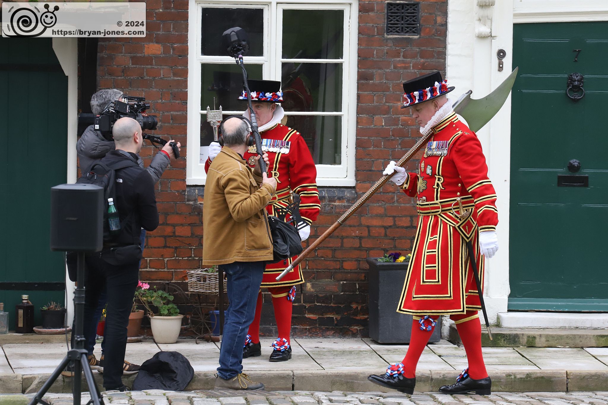 C5 Film crew at Tower of London. 14-Mar-2024
