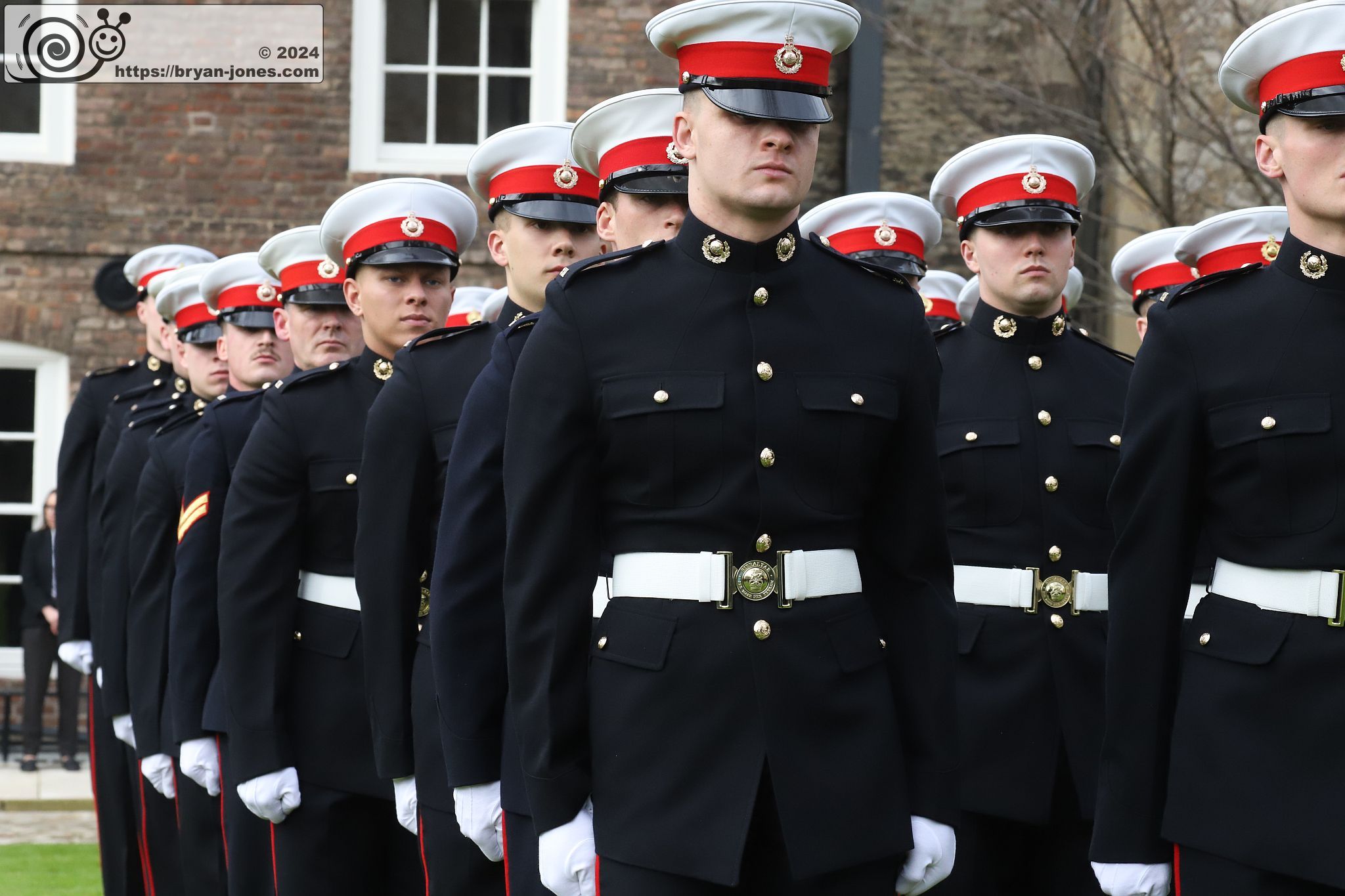 Royal Marines on parade at the Tower of London. 14-Mar-2024