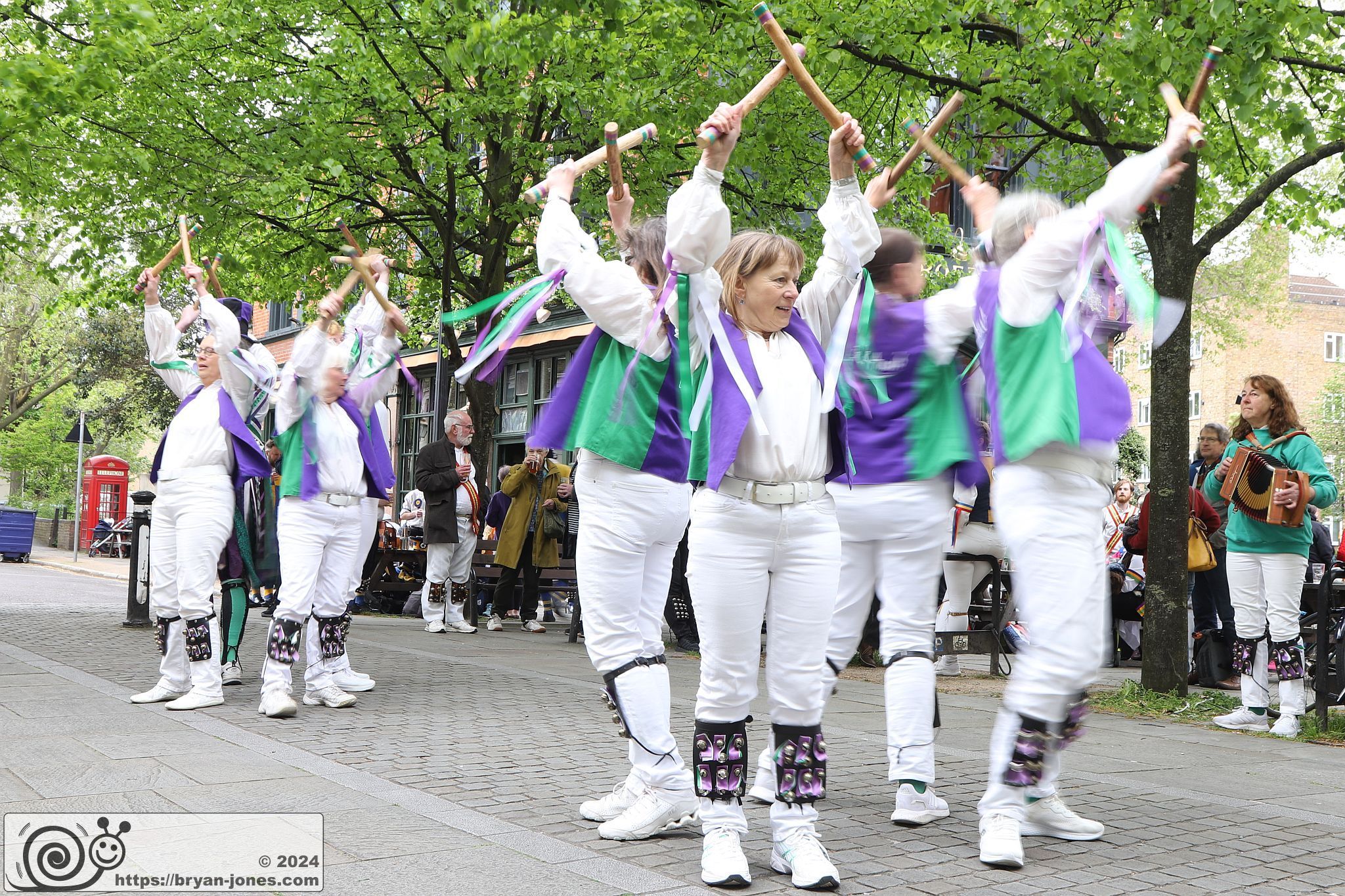 Morris Dancing at The Roebuck, Great Dover Street, London. 20-Apr-2024