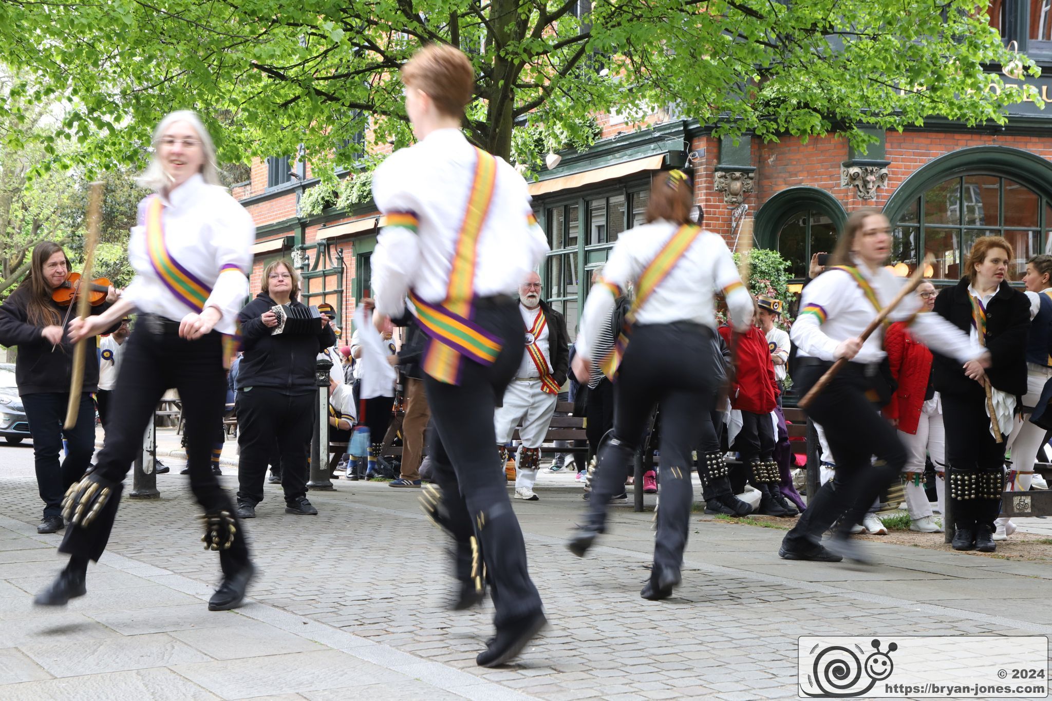 Morris Dancing at The Roebuck, Great Dover Street, London. 20-Apr-2024