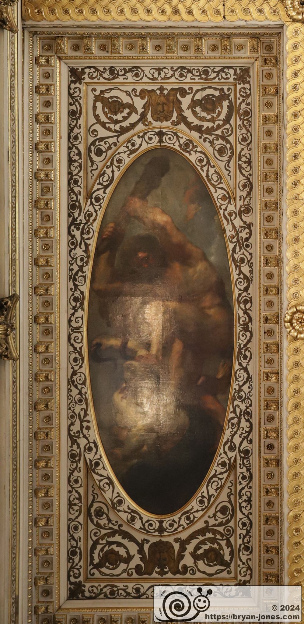 The Rubens Ceiling in the Banqueting House by Inigo Jones, Palace of Whitehall, London. 19-May-2024.
