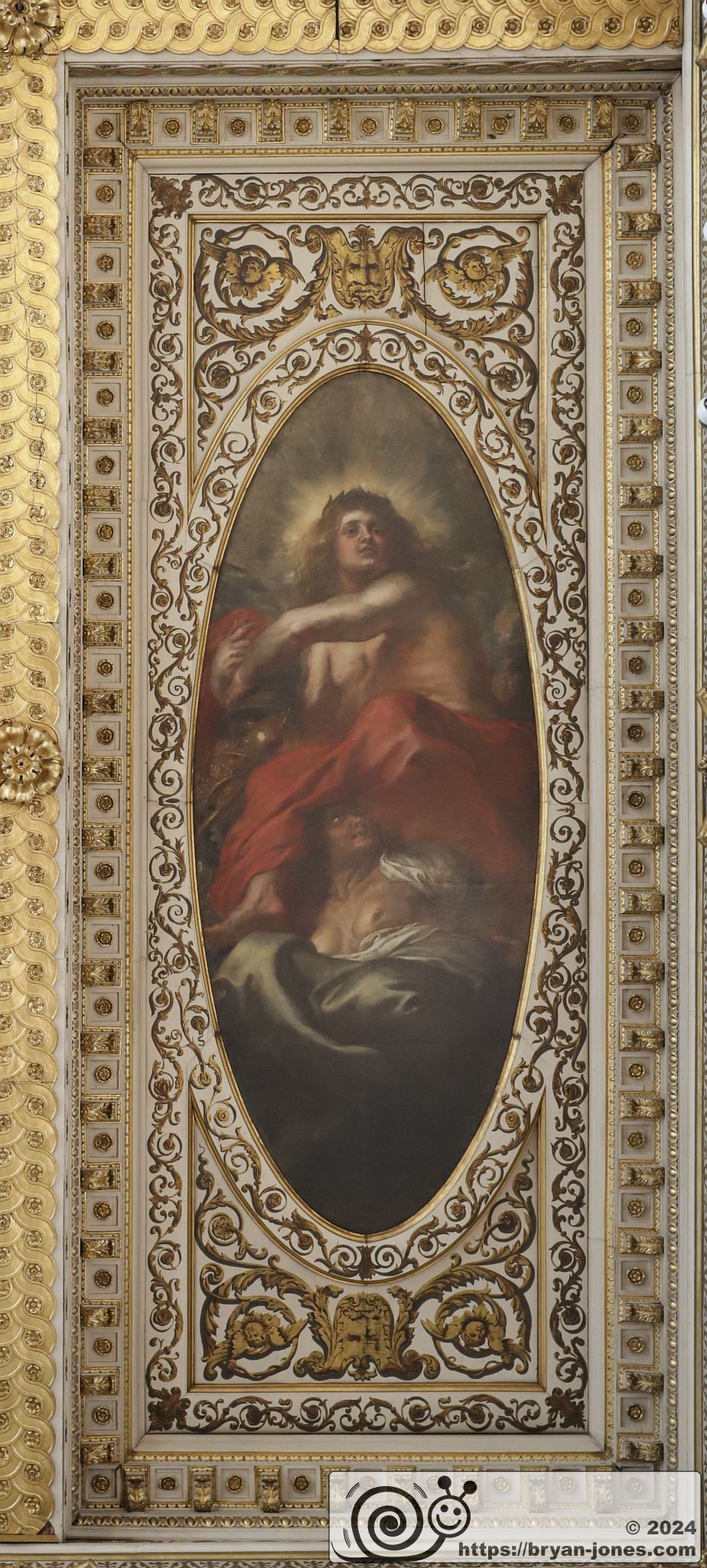 The Rubens Ceiling in the Banqueting House by Inigo Jones, Palace of Whitehall, London. 19-May-2024.