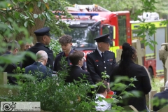 2024 London Fire Brigade Memorial Service at Fireman's Corner in Highgate Cemetery. 10-Jun-2024.