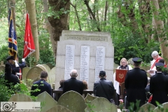 2024 London Fire Brigade Memorial Service at Fireman's Corner in Highgate Cemetery. 10-Jun-2024.