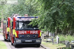 2024 London Fire Brigade Memorial Service at Fireman's Corner in Highgate Cemetery. 10-Jun-2024.