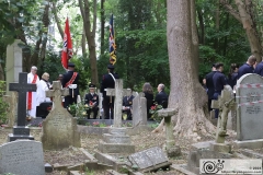 2024 London Fire Brigade Memorial Service at Fireman's Corner in Highgate Cemetery. 10-Jun-2024.