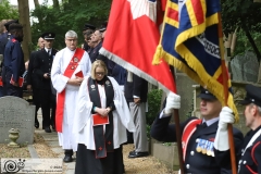 2024 London Fire Brigade Memorial Service at Fireman's Corner in Highgate Cemetery. 10-Jun-2024.