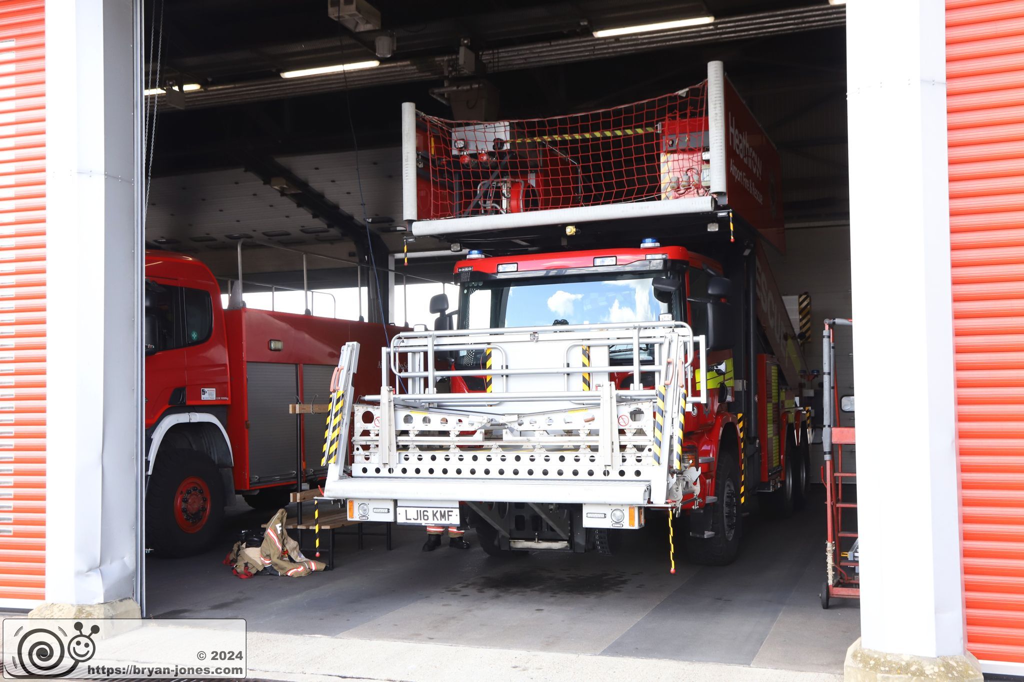 Hoist mounted on the front of the Rosenbauer Rescue Stairs