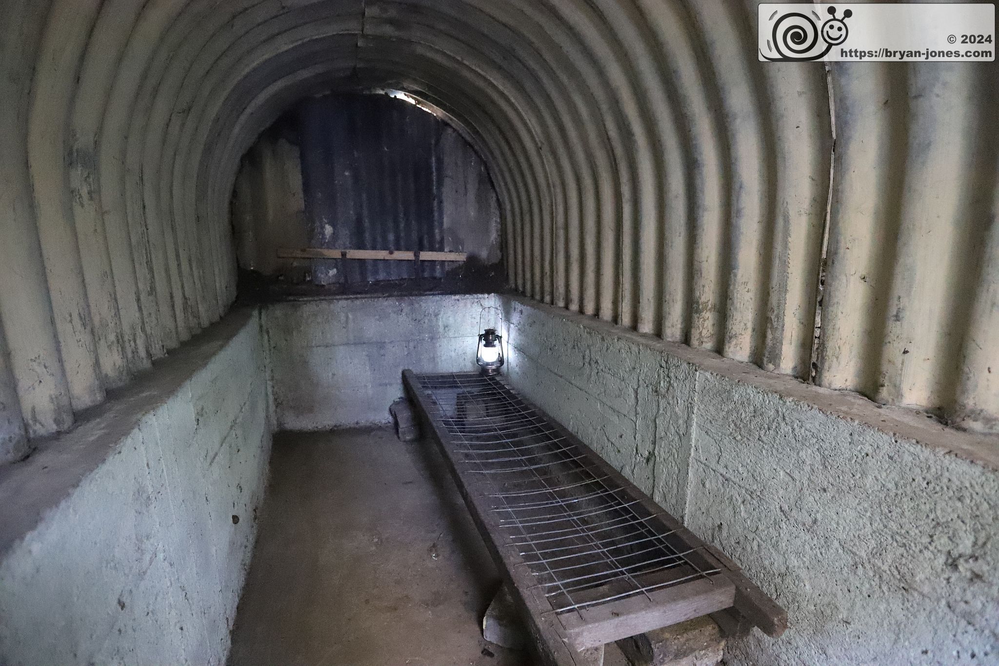 Interior of Anderson Air Raid Shelter