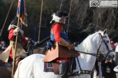 The King's Army of the English Civil War Society parade for the 2024 commemoration of the Horrible Murder (Execution) of King Charles I in 1649. The parade goes from The Mall to Horse Guards where a small detachment goes through to the Banqueting House in Whitehall to lay a wreath. Photo taken 28-Jan-2024 by Bryan Jones.