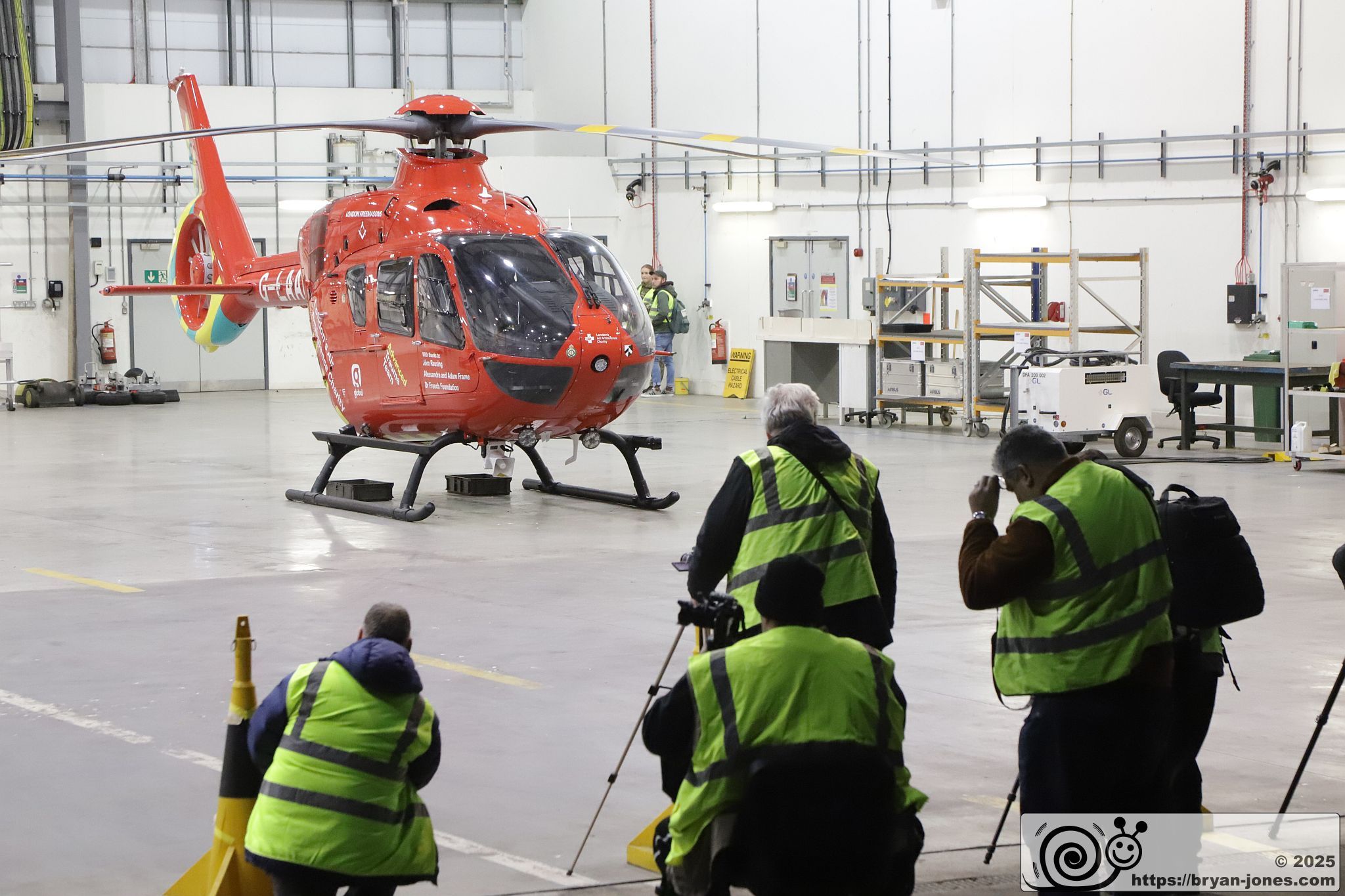London air ambulance at RAF Northolt. 06-Mar-2025.