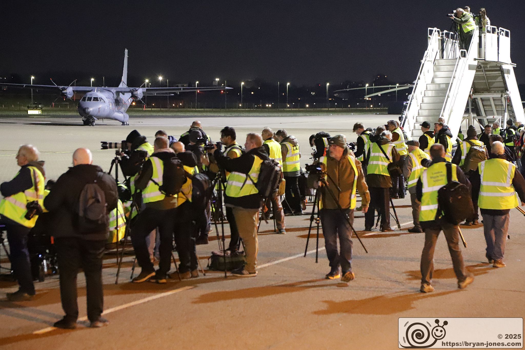 Photographers & French CN-235 at RAF Northolt. 06-Mar-2025.