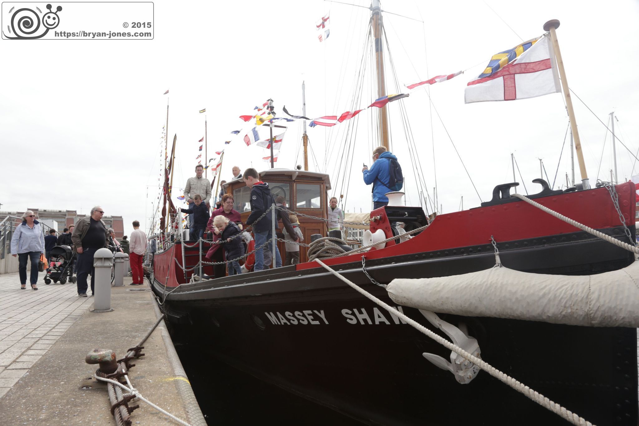 1935 London Fireboat Massey Shaw, a Dunkirk Little Ship on the 2015 80th Anniversary Commemorative Cruise to Dunkirk
