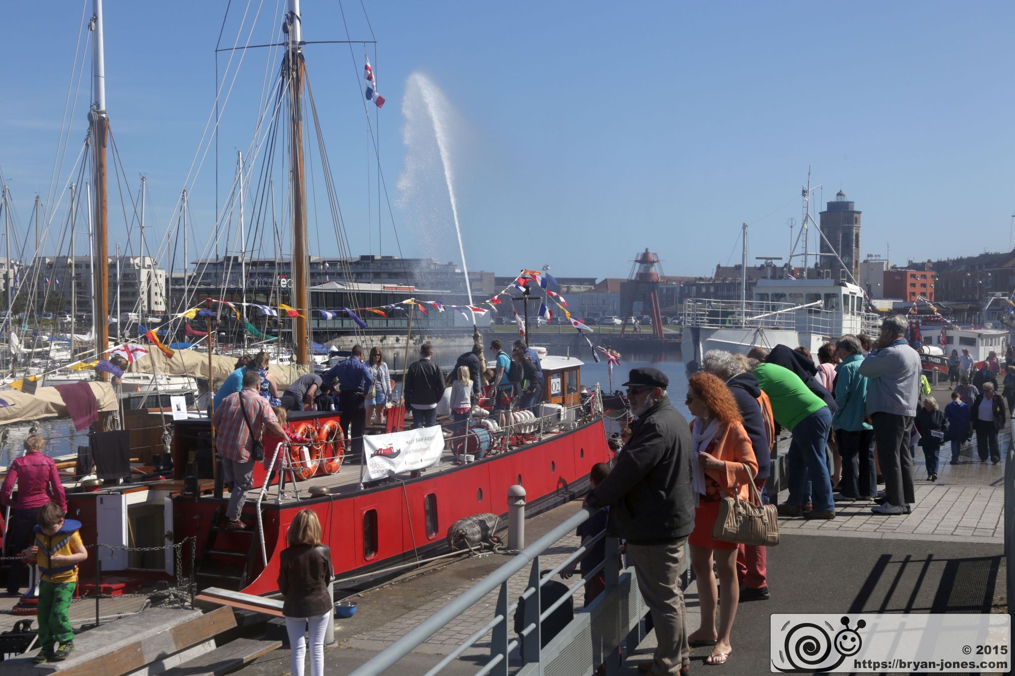 1935 London Fireboat Massey Shaw, a Dunkirk Little Ship on the 2015 80th Anniversary Commemorative Cruise to Dunkirk