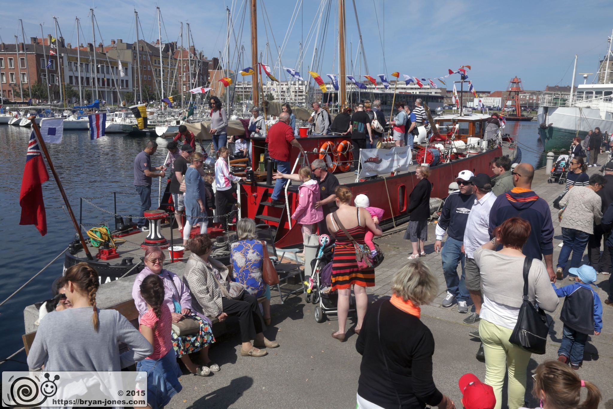 1935 London Fireboat Massey Shaw, a Dunkirk Little Ship on the 2015 80th Anniversary Commemorative Cruise to Dunkirk