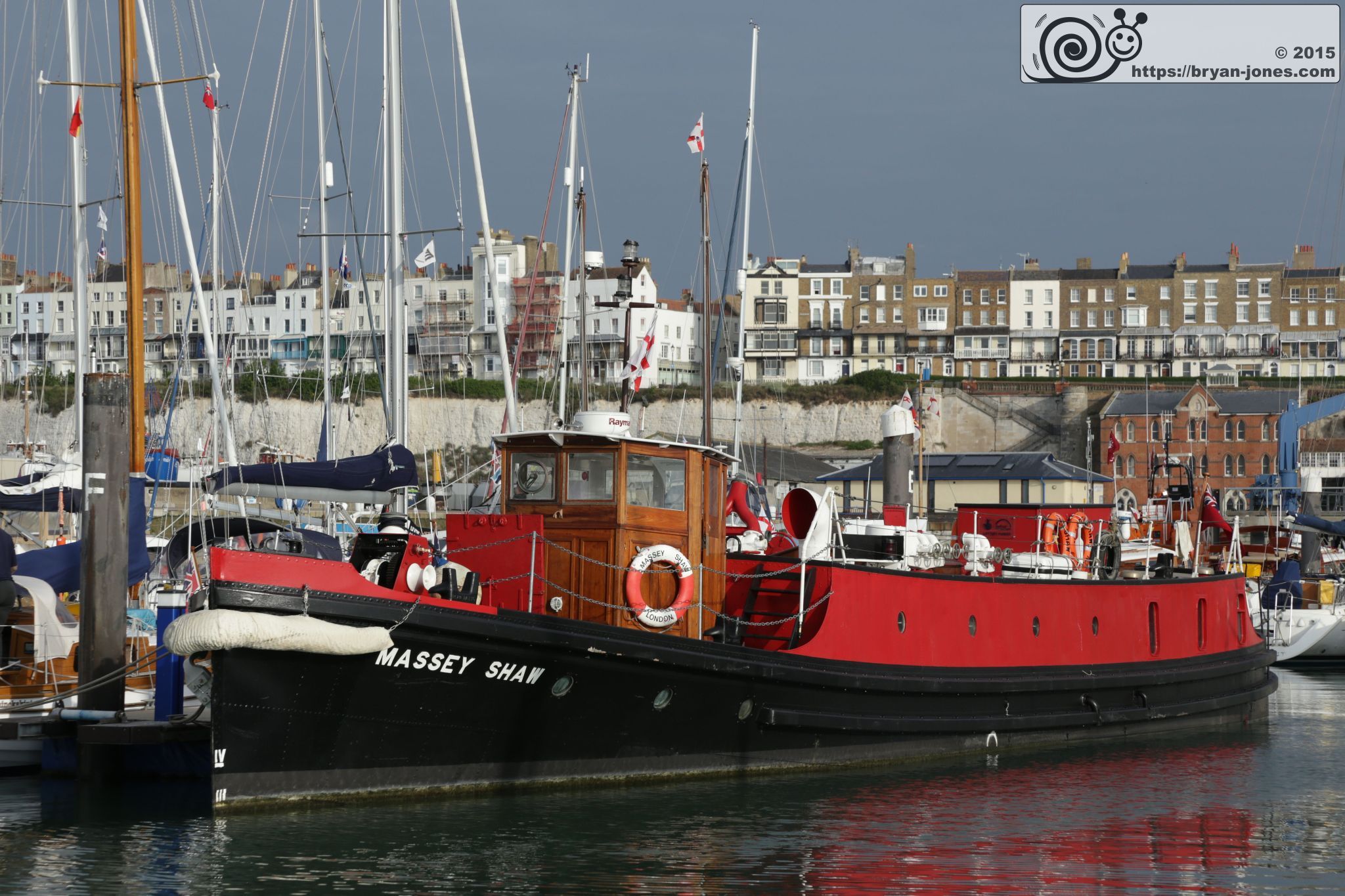 1935 London Fireboat Massey Shaw, a Dunkirk Little Ship on the 2015 80th Anniversary Commemorative Cruise to Dunkirk