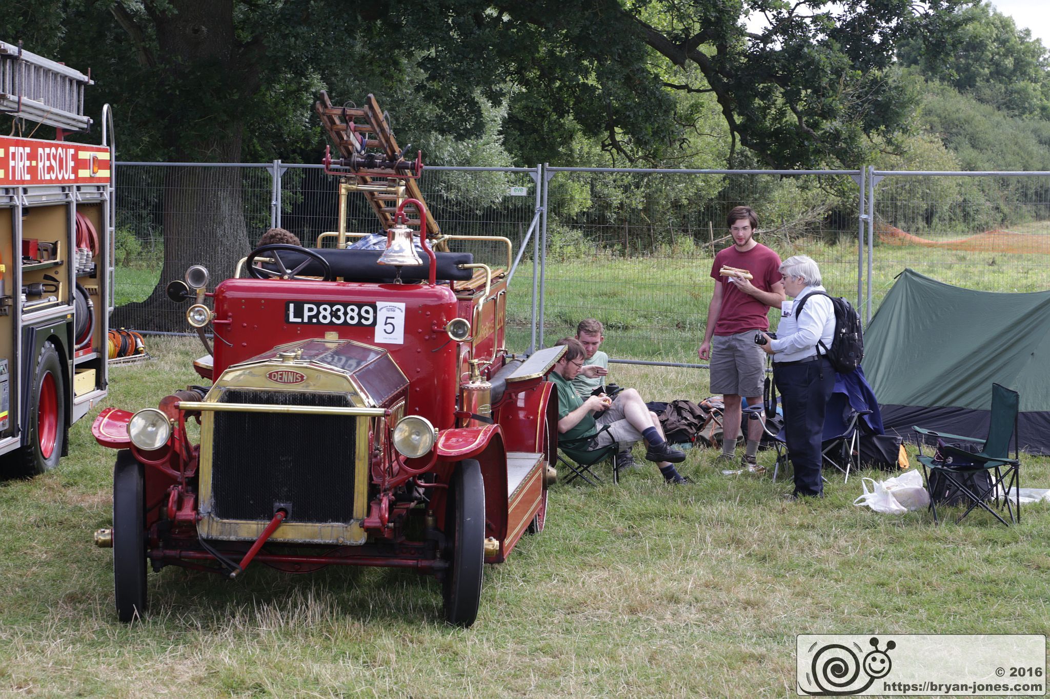 2016 Odiham Fire Show 07-Aug-2016. London Fire Brigade 1916 Dennis N type. LP8389