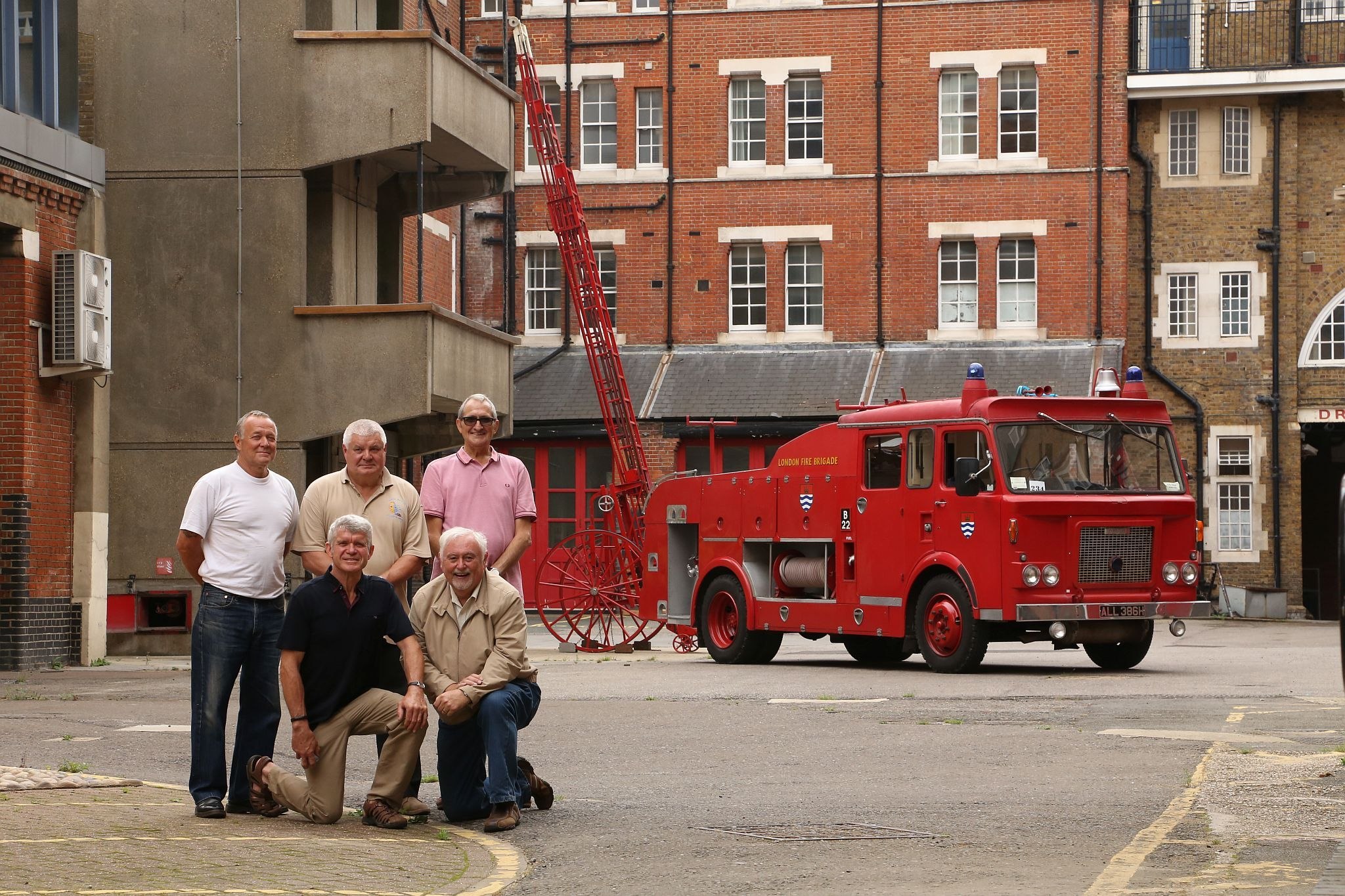 The last slip and pitch at the former London Fire Brigade Training School Southwark with 1969 Dennis F108 Pump Escape ALL386H in use. 10-Sep-2016.