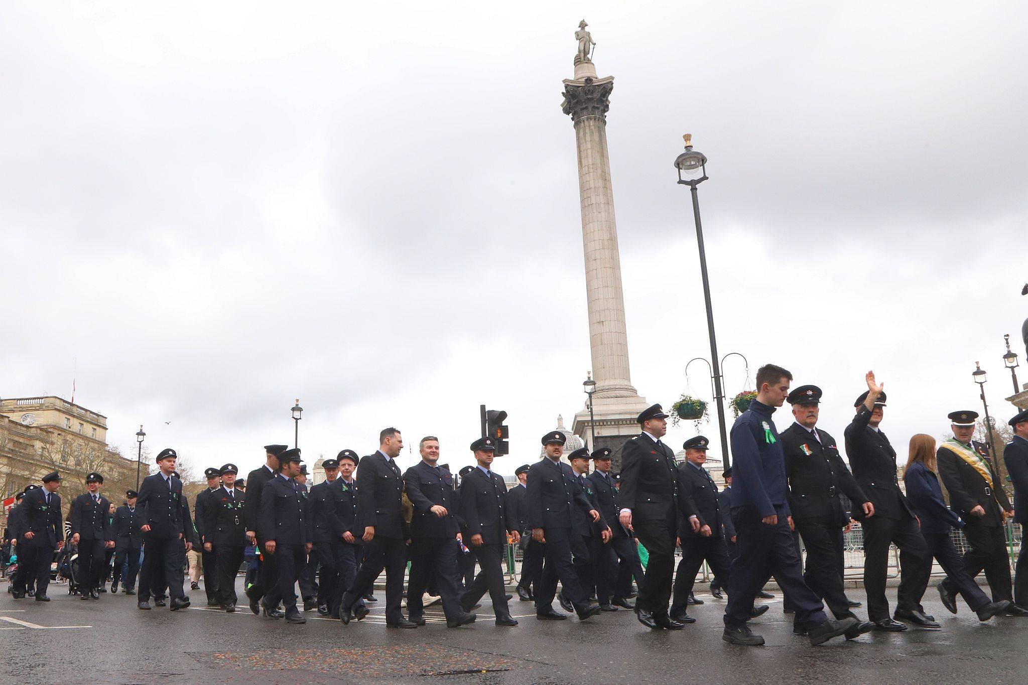 London Fire Brigade at London's 2024 St Patrick's Day Parade on 17-Mar-2024.