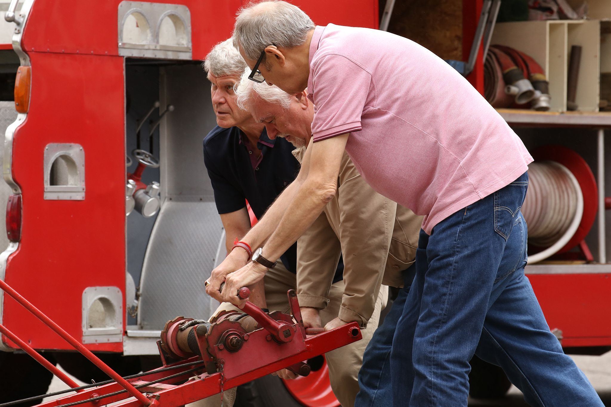 The last slip and pitch at the former London Fire Brigade Training School Southwark with 1969 Dennis F108 Pump Escape ALL386H in use. 10-Sep-2016.