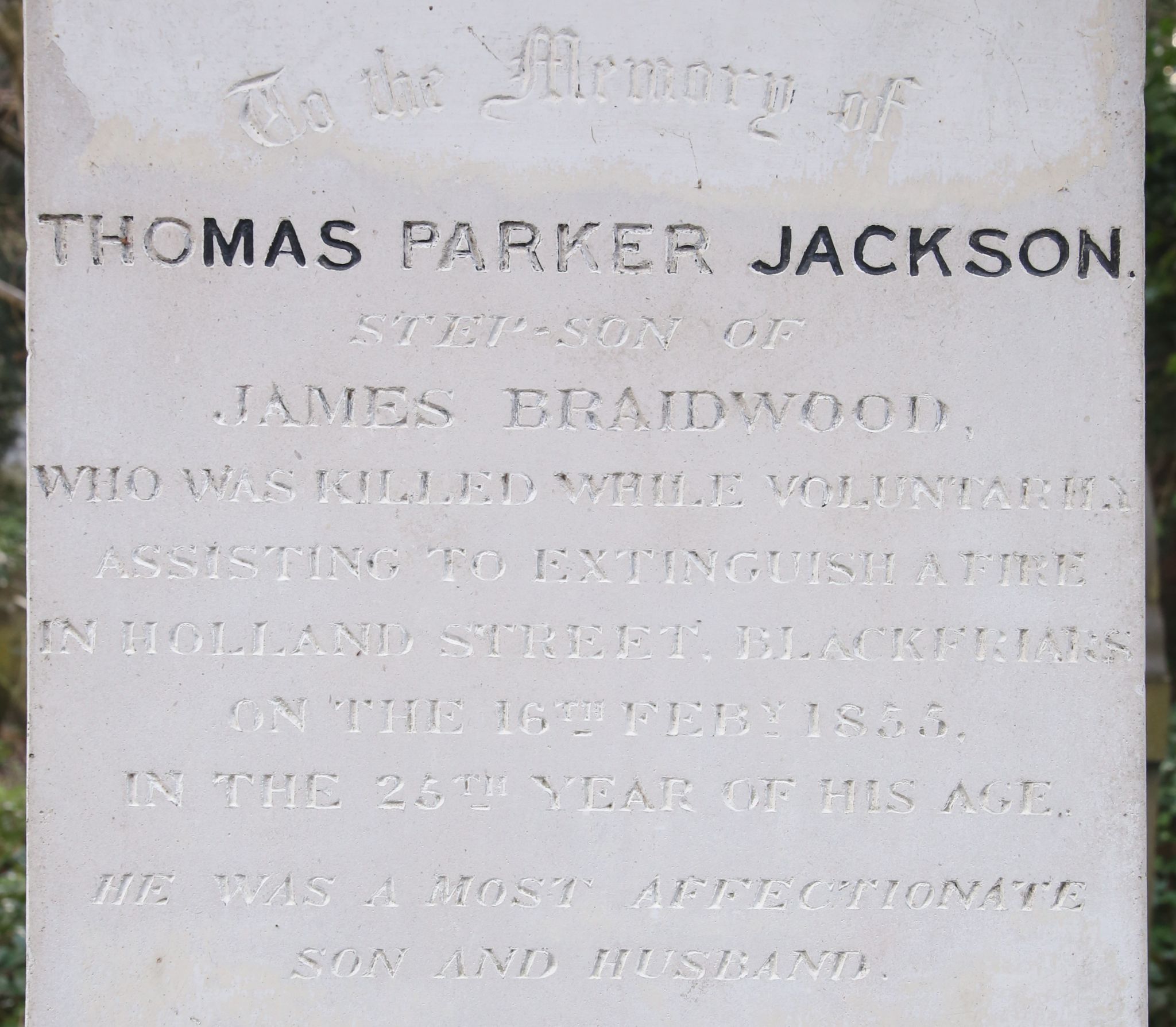 Superintendent James Braidwood killed in the Tooley Street fire 22-Jun-1861. London Fire Engine Establishment. Metropolitan Fire Brigade. London Fire Brigade.