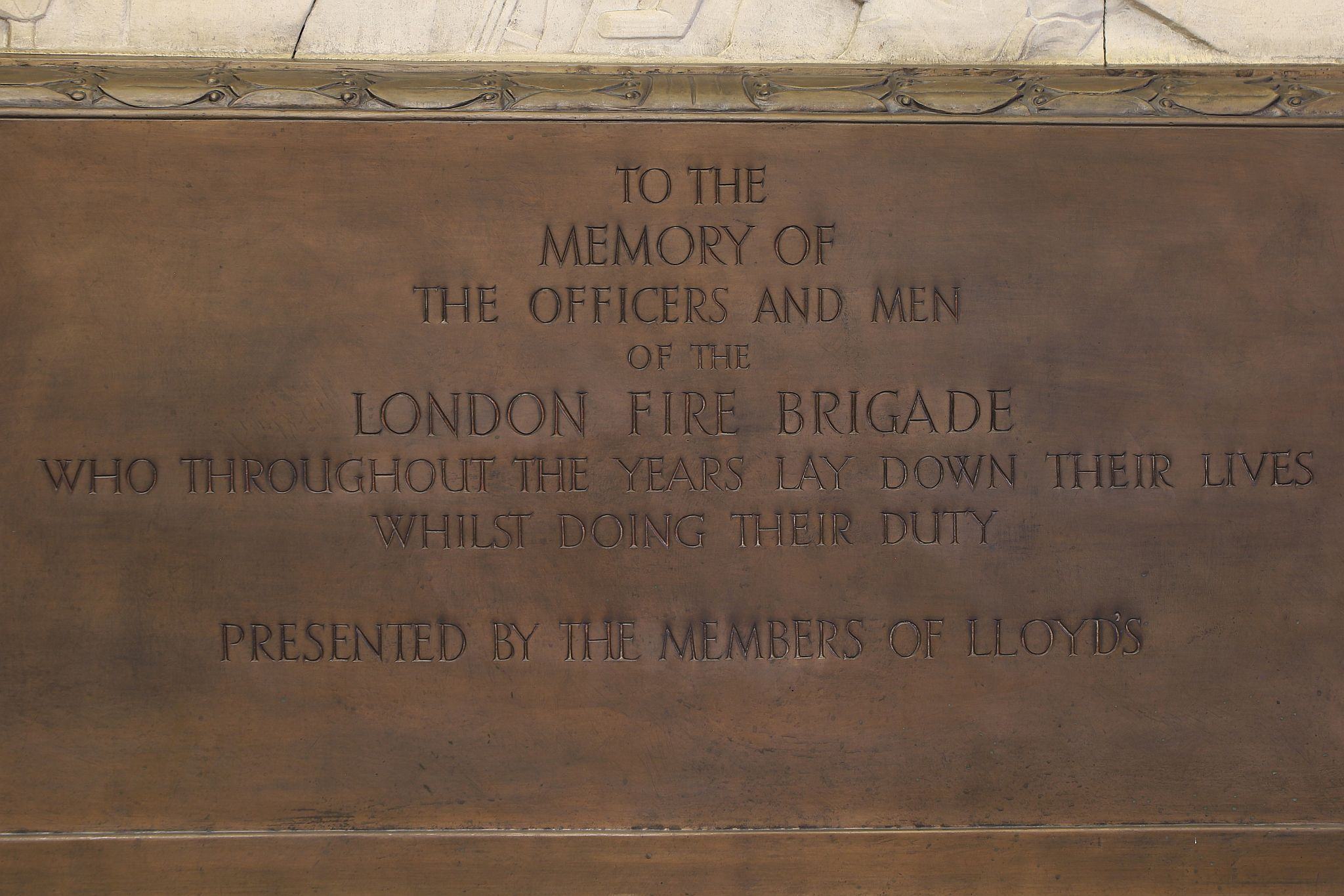 The London Fire Brigade Memorial Hall at Lambeth Fire Station. Photograph taken in October 2023. Copyright Bryan Jones, https://bryan-jones.com bryan@bryan-jones.com