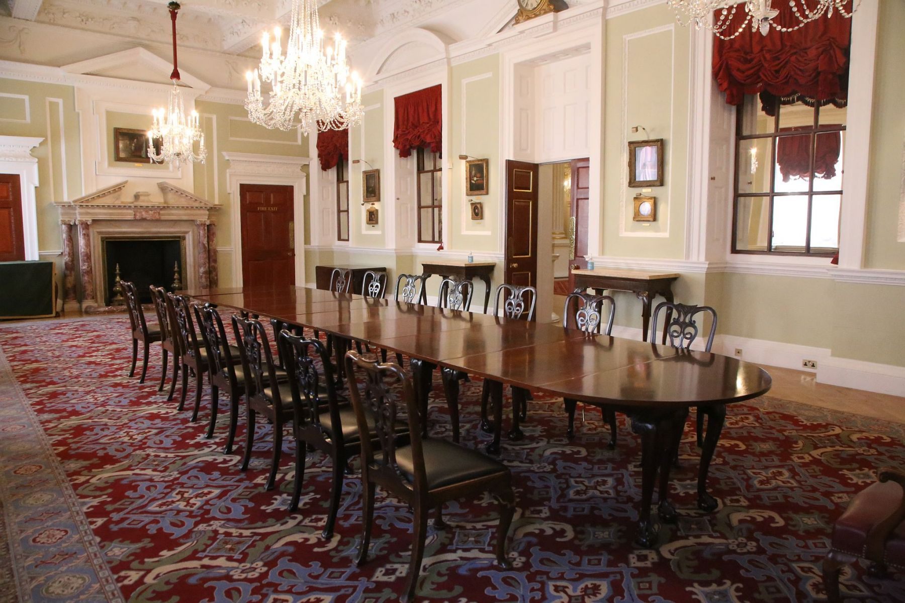 Meeting room at The Mansion House, home to the Lord Mayor of the City of London.