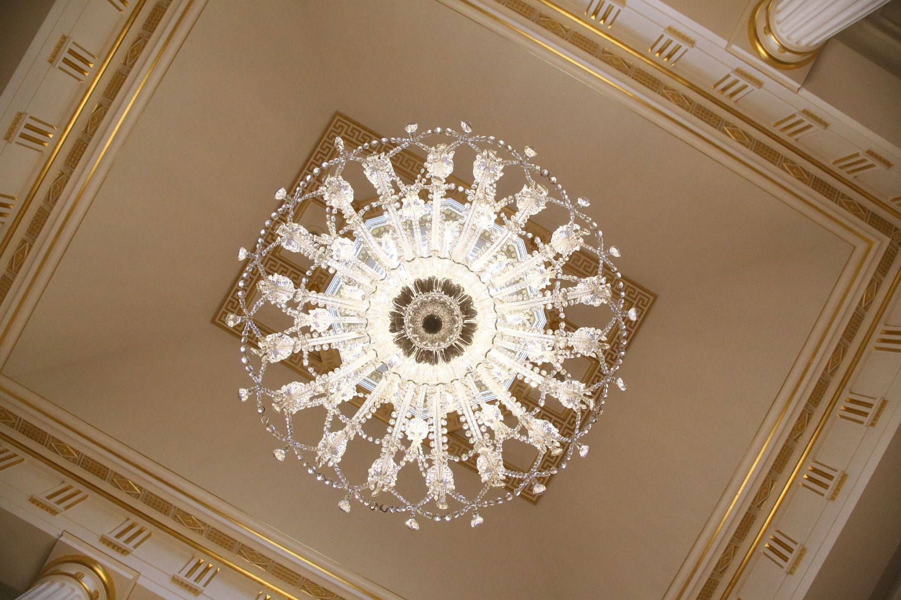 Chandelier at The Mansion House, home to the Lord Mayor of the City of London.