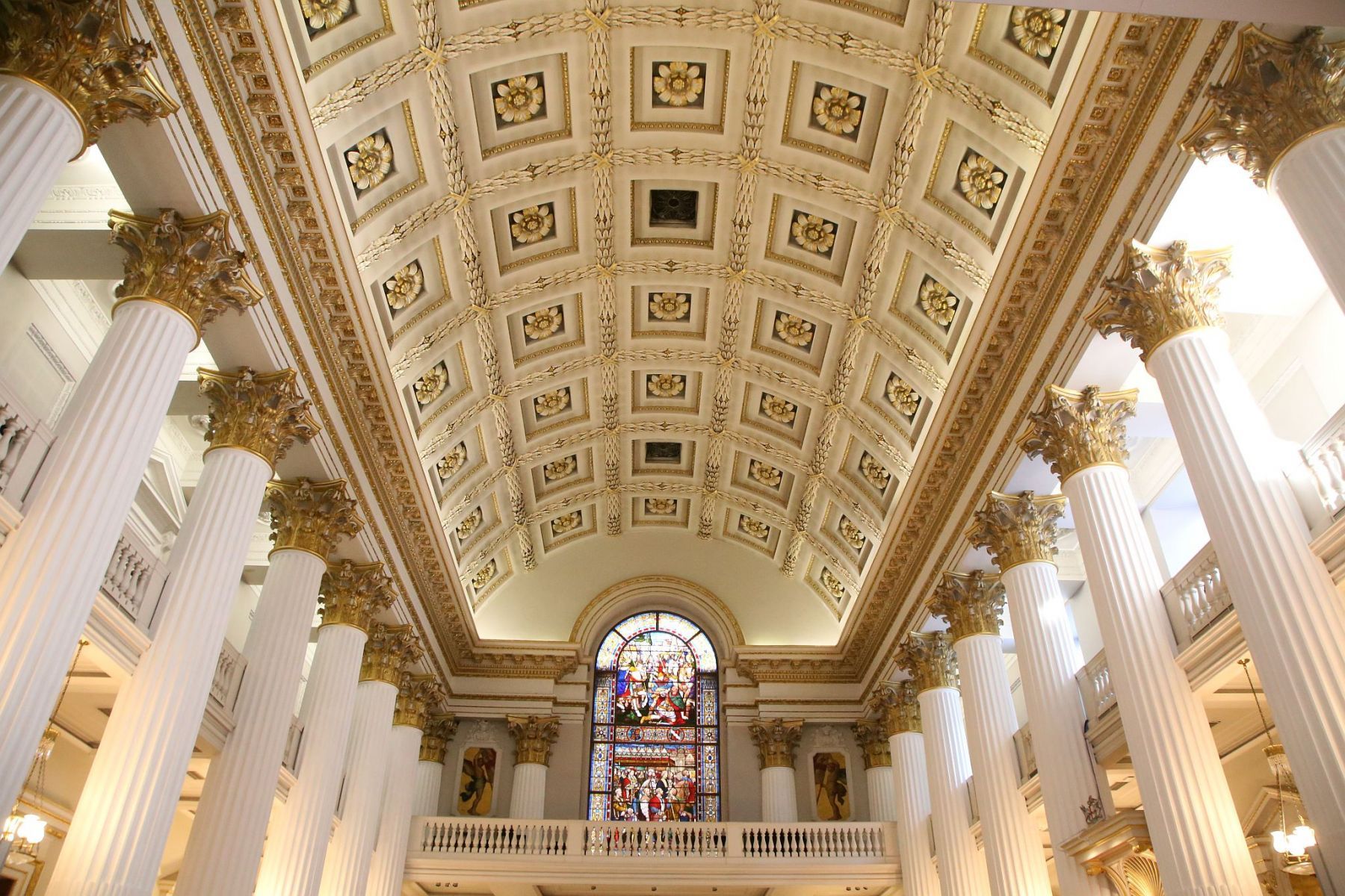 The ceiling of The Egyptian Room at The Mansion House, home to the Lord Mayor of the City of London.