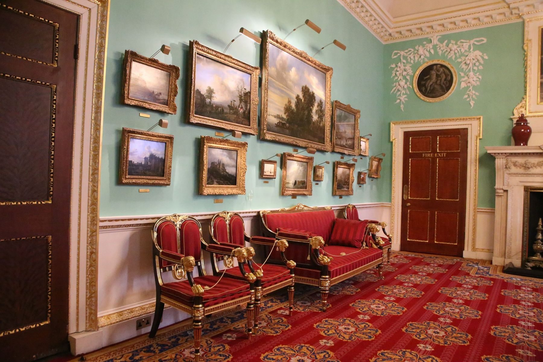 Paintings at The Mansion House, home to the Lord Mayor of the City of London.