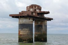 Knock John Fort. Abandoned WW2 Maunsell Forts in the River Thames Estuary. Taken 17-Apr-2017 on an X-Pilot boat tour. World War Two. Anti-aircraft