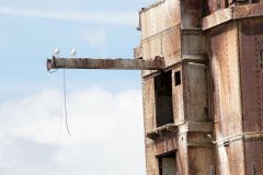 Shivering Sands Fort. Abandoned WW2 Maunsell Forts in the River Thames Estuary. Taken 17-Apr-2017 on an X-Pilot boat tour. World War Two. Anti-aircraft
