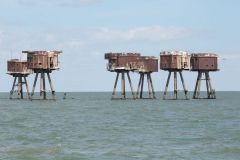 Shivering Sands Fort. Abandoned WW2 Maunsell Forts in the River Thames Estuary. Taken 17-Apr-2017 on an X-Pilot boat tour. World War Two. Anti-aircraft