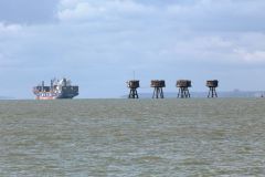 Red Sands Fort. Abandoned WW2 Maunsell Forts in the River Thames Estuary. Taken 17-Apr-2017 on an X-Pilot boat tour. World War Two. Anti-aircraft