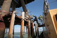 Red Sands Fort. Abandoned WW2 Maunsell Forts in the River Thames Estuary. Taken 17-Apr-2017 on an X-Pilot boat tour. World War Two. Anti-aircraft