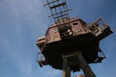 Red Sands Fort. Abandoned WW2 Maunsell Forts in the River Thames Estuary. Taken 17-Apr-2017 on an X-Pilot boat tour. World War Two. Anti-aircraft