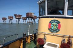 Red Sands Fort. Abandoned WW2 Maunsell Forts in the River Thames Estuary. Taken 17-Apr-2017 on an X-Pilot boat tour. World War Two. Anti-aircraft
