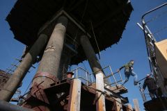 Red Sands Fort. Abandoned WW2 Maunsell Forts in the River Thames Estuary. Taken 17-Apr-2017 on an X-Pilot boat tour. World War Two. Anti-aircraft