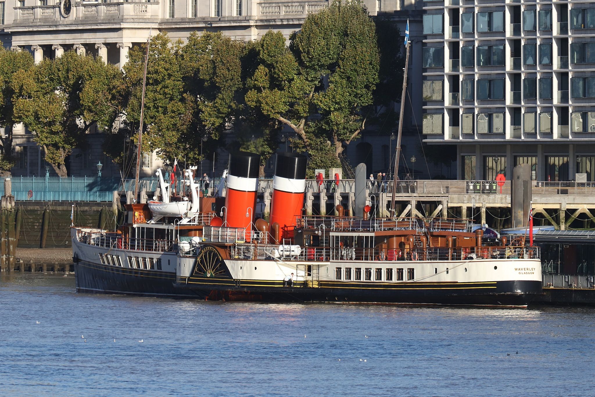 Paddle Steamer Waverley 2022 vist to the River Thames, London. October 2022.