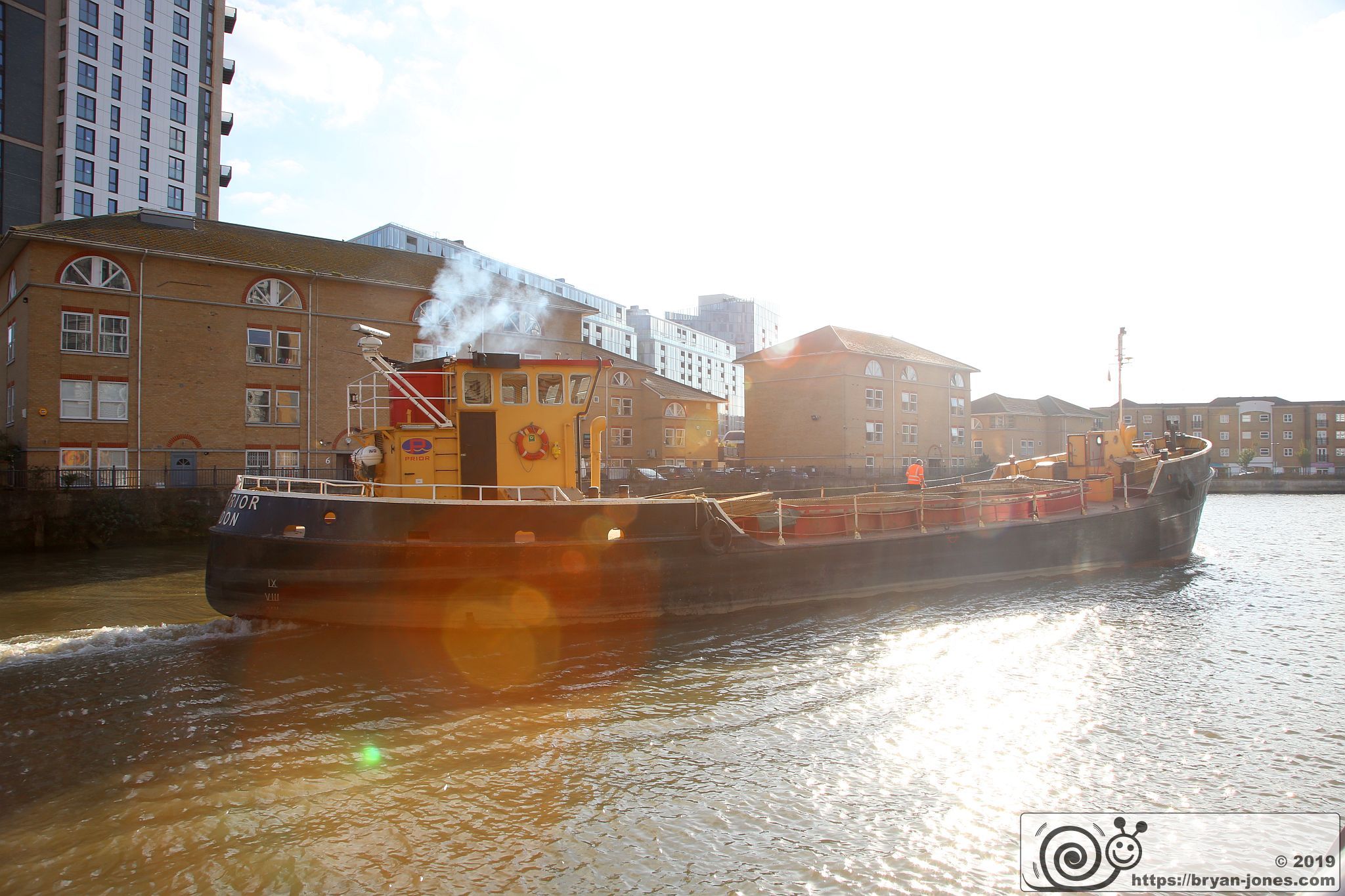 Aggregate carrier Bert Prior at Deptford Creek, River Thames