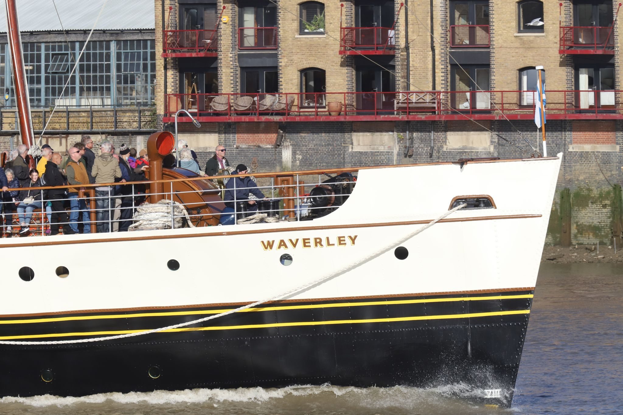 Paddle Steamer Waverley 2022 vist to the River Thames, London. October 2022.