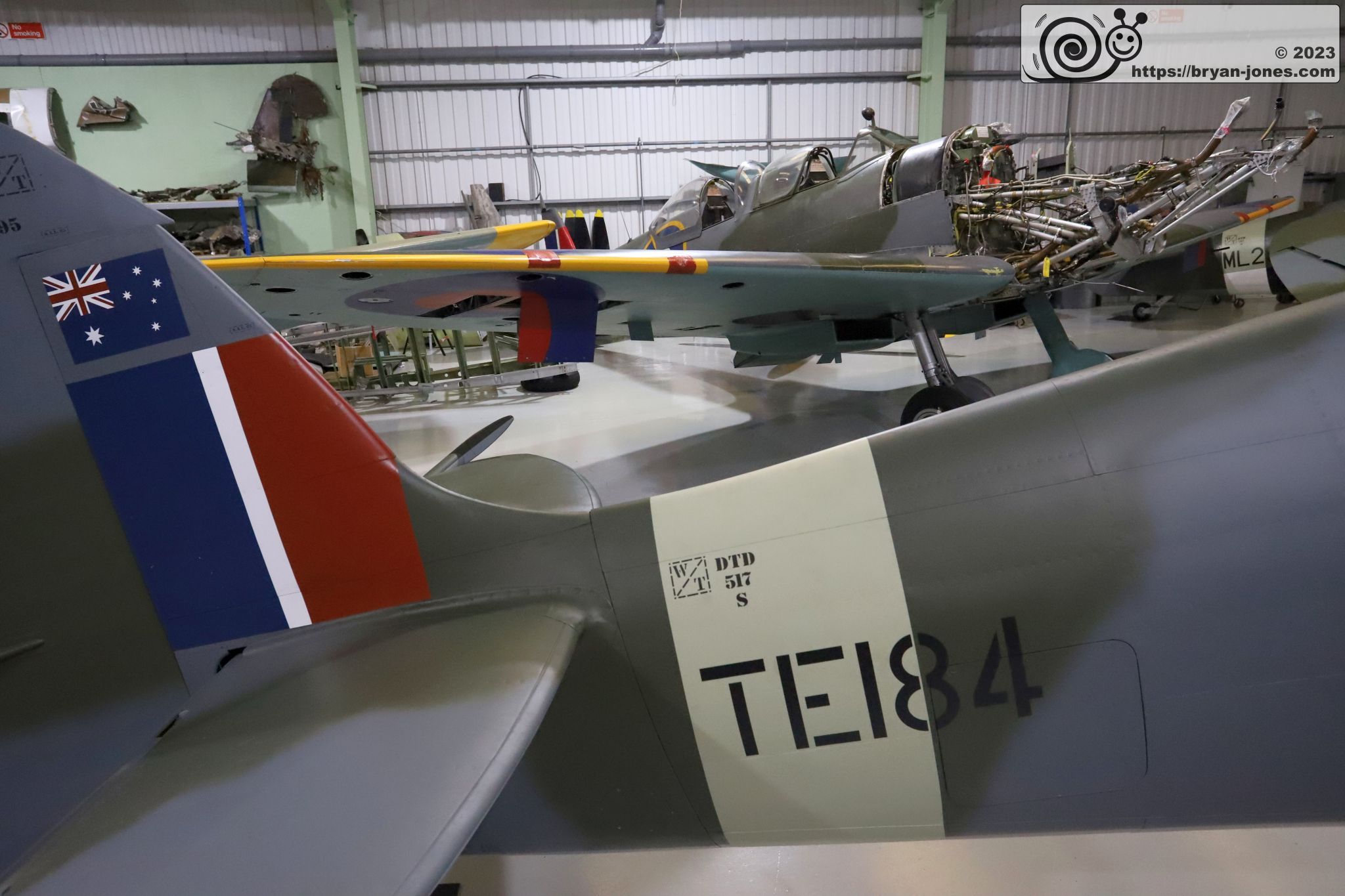 Spitfire Mk XVIe TE184 tail