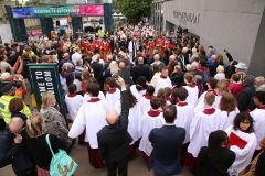 The triennial church battle on Ascension Day (26th May) between the Yeoman Warders (Beefeaters) of The Tower of London and the Clergy of All Hallows by the Tower. about the exact location of the parish (church) boundary.. Beating the Bounds.