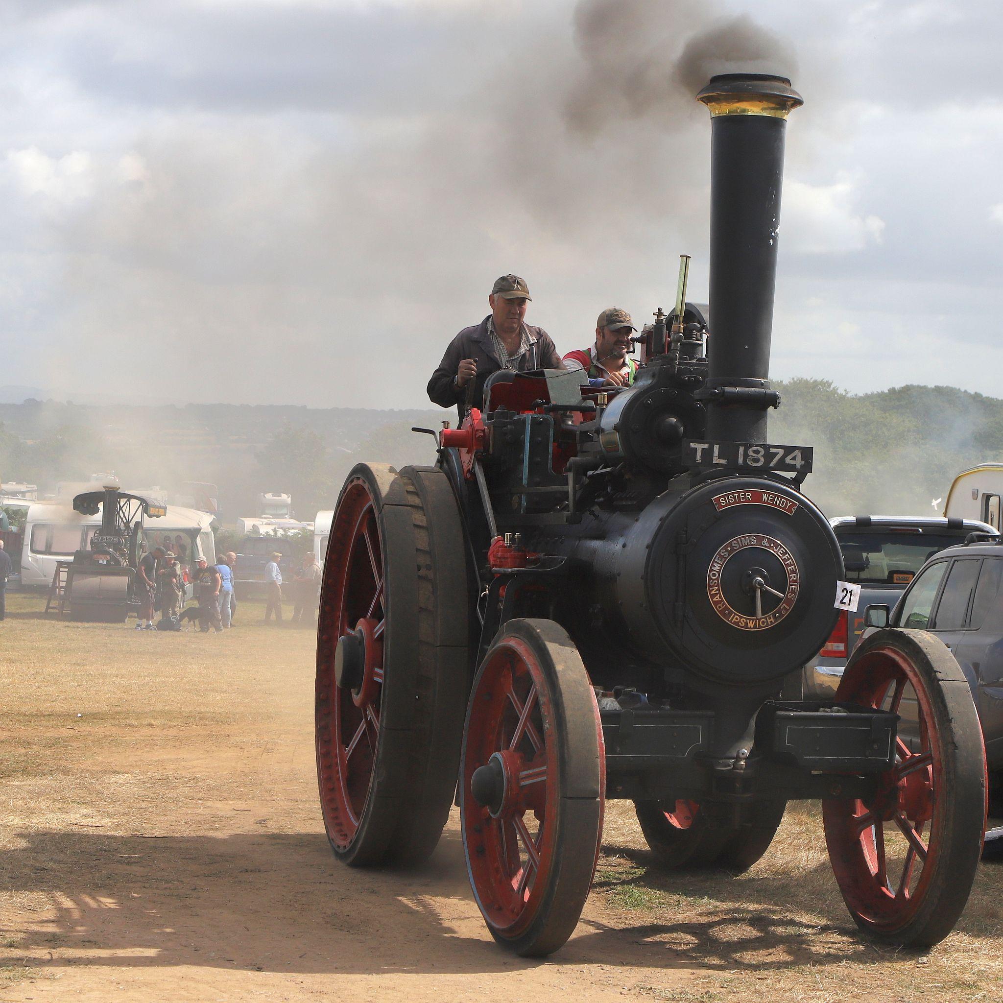Sister Wendy TL1874. Steam traction engine at a vintage rally in Cornwall. 20-Aug-2022. West of England Steam Engine Society - WESES, Stithians Showground in Truro, Cornwall