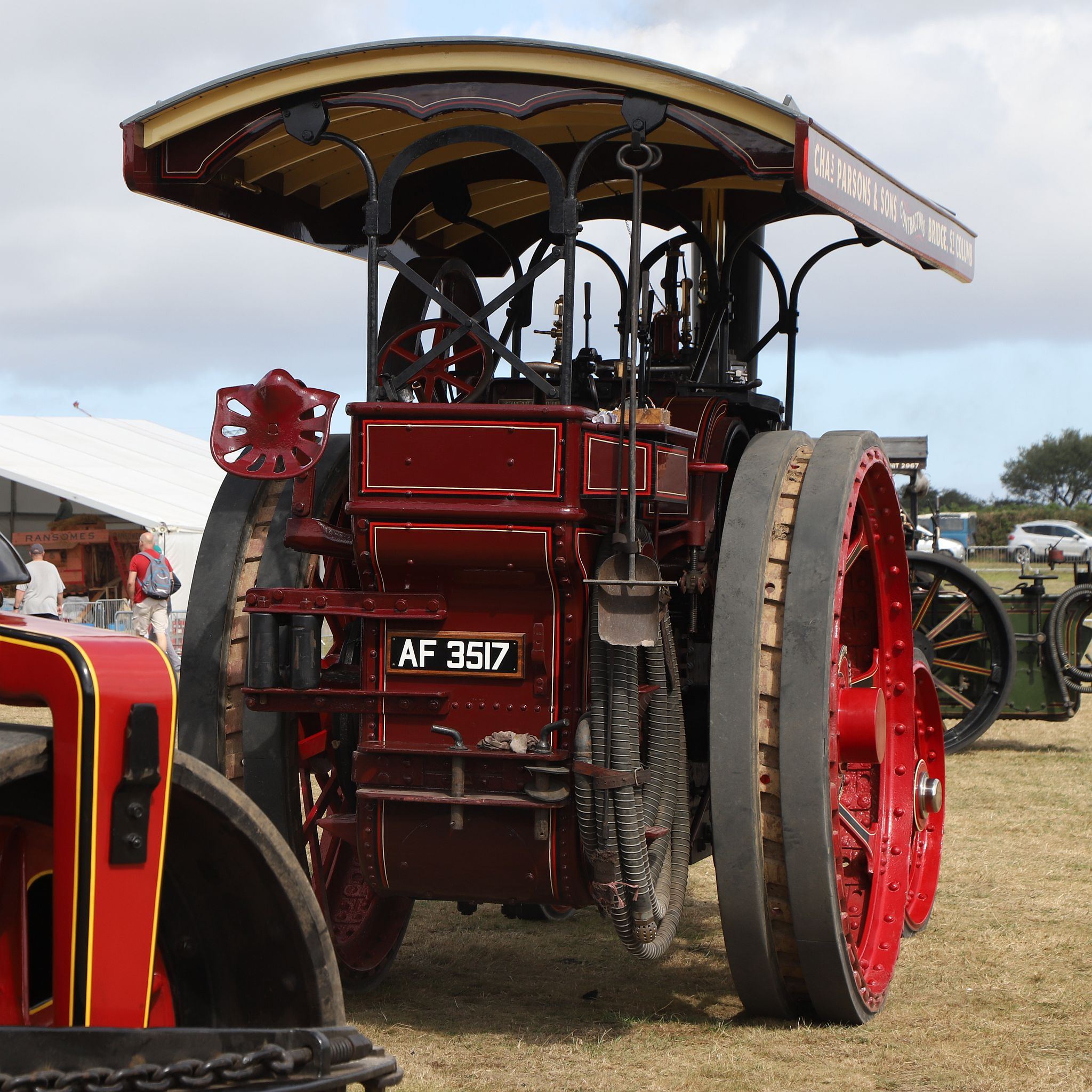 Steam traction engine "Cornishman" AF3517 at a vintage rally in Cornwall. 20-Aug-2022. West of England Steam Engine Society - WESES, Stithians Showground in Truro, Cornwall